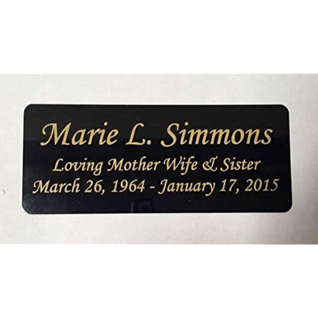 black plate with gold undertone name plate 
