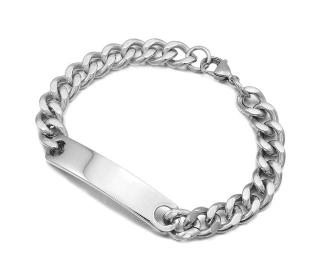 Men's Stainless Steel ID Chain ID Bracelet