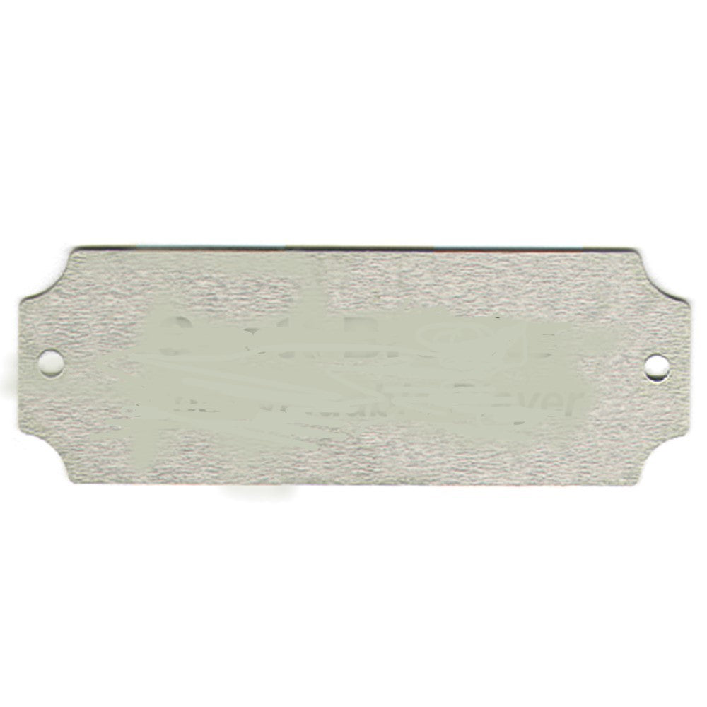 Silver Notched Trophy name plate with hole