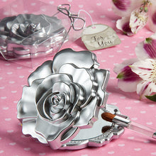 Load image into Gallery viewer, SILVER REALISTIC ROSE DESIGN MIRROR COMPACT
