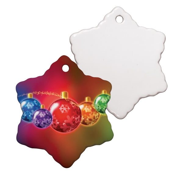 Customized Photo Personalization ceramic Christmas Ornament - Snowflake