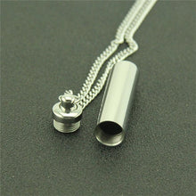 Load image into Gallery viewer, Stainless steel cylinder ash pendant
