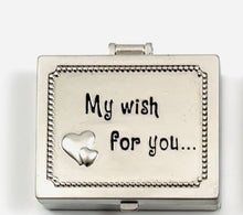 Load image into Gallery viewer, My Wish For You…” Pewter Hinged Keepsake Box
