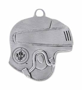 Winnipeg Jets Helmet Ornament Pewter