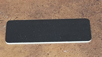 Name tag plastic Black/ Gold round corner