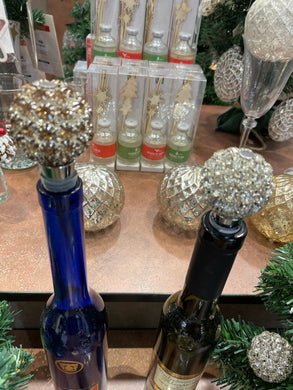 Silver Rhinestone wine stopper
